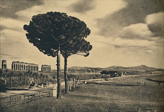 'Roma - Neio Appian Way - Ruins of the Aquaduct of Claudius. The Alban Hills', 1910. Artist: Unknown.