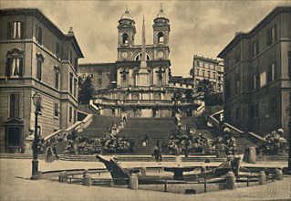 'Roma - Church of the Trinita dei Monti', 1910. Artist: Unknown.
