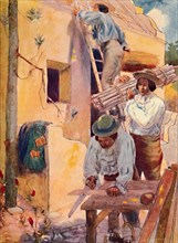 'Huguenots Building their Homesteads', 1909. Artist: GS Smithard.