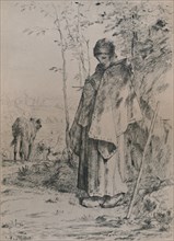 'The Shepherdess', 1862, (1946). Artist: Jean Francois Millet.