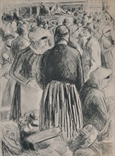 'The Market at Pontoise', 1895, (1946). Artist: Camille Pissarro.