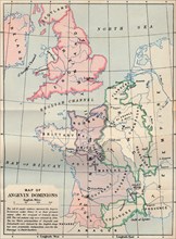 'Map of Angevin Dominions', 1902. Artist: FS Weller.