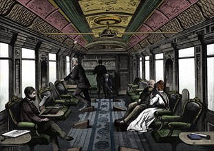 Saloon car on the Orient Express, c1895. Artist: Unknown.