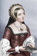 Catherine Parr (1512-1548), the sixth wife of King Henry VIII, 1851. Artist: William Henry Mote.