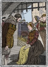 Elizabeth at Traitor's Gate, 1902. Artist: Patten Wilson.