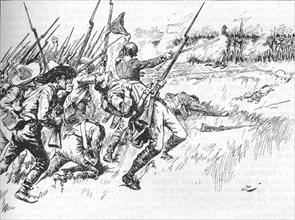 The Division Under Alvarado Was Crossing The Low Ground, 1902. Artist: GB.