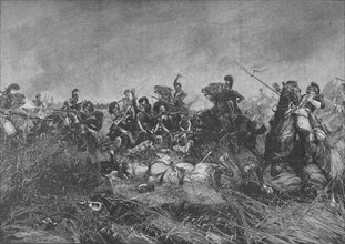 'The Black Watch (42nd Royal Highlanders) at Quatre Bras', 1902. Artist: Unknown.