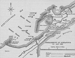 'The Bombardment of Alexandria: Sketch Map', 1902. Artist: Unknown.