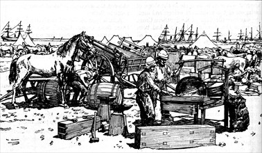 'Shoeing Forge of the New South Wales Artillery at Suakim', c1885, (1902). Artist: Unknown.