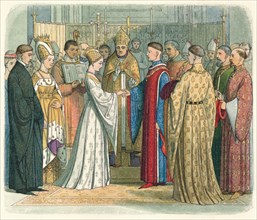 'Marriage of Henry V. and Katherine of France', 1420 (1864). Artist: James William Edmund Doyle.