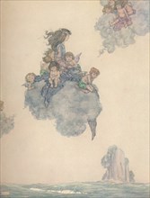 'With The Rest of Her Children of Air, Soared High Above the Rosy Cloud', c1930. Artist: W Heath Robinson.