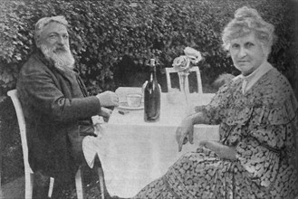 'Auguste Rodin - Rodin and his Wife in their Garden at Meudon', c1925. Artist: Unknown.