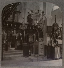 'Interior of the Synagogue where Christ preached, Nazareth', c1900. Artist: Unknown.