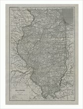 Map of Illinois, USA, c1910s. Artist: Emery Walker Ltd.