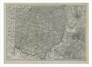 Map of Ohio, USA, c1910s. Artist: Emery Walker Ltd.