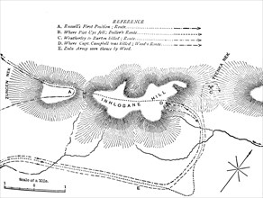 'Plan of the Fight on the Inhlobane Mountain, (March 28, 1979)', c1880. Artist: Unknown.