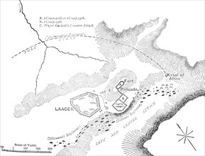 'Plan of the Battle of Kambula, (March 29, 1879)', c1880. Artist: Unknown.