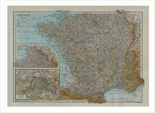 Map of France, c1910. Artist: Emery Walker Ltd.