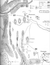 'Plan of the Battle of Charasiah, (Oct. 6, 1979)', c1880. Artist: Unknown.