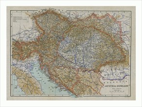 Map of Austria-Hungary, c1910s. Artist: Emery Walker Ltd.