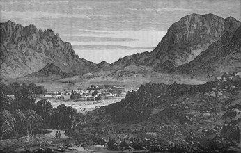 The Argandab Valley, Showing on the right the Hills of the Baba Wali Pass', c1880. Artist: Unknown.