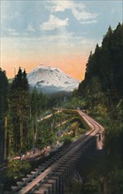 'Mount Rainier from the C. M. & P. S. R. R.', c1916. Artist: Asahel Curtis.