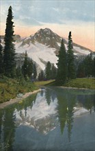 'Mount Rainier and Reflection Lake', c1916. Artist: Asahel Curtis.