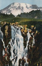 'Myrtle Falls and Mount Rainier', c1916. Artist: Asahel Curtis.