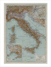 Map of Modern Italy, c1910s. Artist: Emery Walker Ltd.