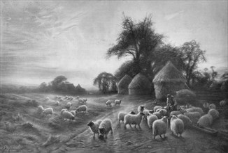 'Sheep Feeding', c1890, (1911). Artist: Joseph Farquharson.