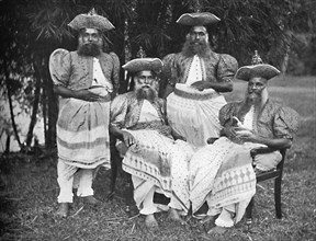 Singhalese men of high rank, 1902. Artist: Unknown.