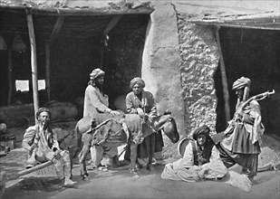 Afghan merchants of Charman on the borders of Afghanistan, 1902. Artist: F Bremner.