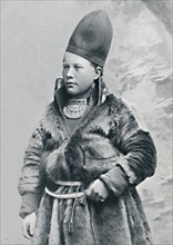 A young Laplander in winter costume, 1912. Artist: Oscar Olsson.