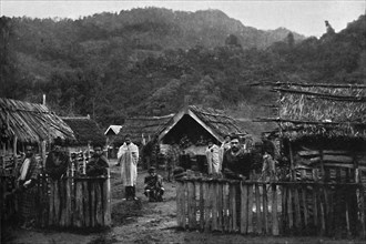 Maori pa, or fortified village, on the Whanganui River, North Island, New Zealand, 1902. Artist: Muir & Moodie.