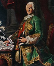 Graf von Brühl 1700-1763. - Stich nach dem Gemälde von Silvestre', 1934