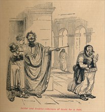 'Debtor and Creditor - Seizure of Goods for a Debt', 1852. Artist: John Leech.