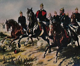 Kaiser Wilhelm I. 1797-1888 und leine Paladine. - Gemälde von Camphausen', 1934