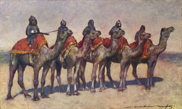 'Armed Camel Riders from Bikanir', 1903. Artist: Mortimer L Menpes.