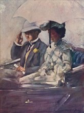 'Lord Curzon and the Duchess of Connaught on their Way to the Retainers', 1903. Artist: Mortimer L Menpes.