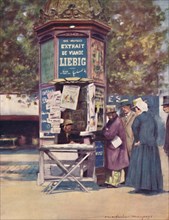'A Kiosque, Paris', 1903. Artist: Mortimer L Menpes.