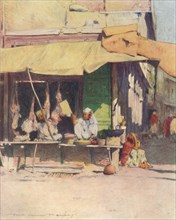 'A Meat Shop in Peshawur', 1905. Artist: Mortimer Luddington Menpes.