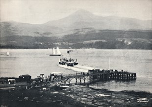 'Arran - Brodick Pier and Goatfell', 1895. Artist: Unknown.