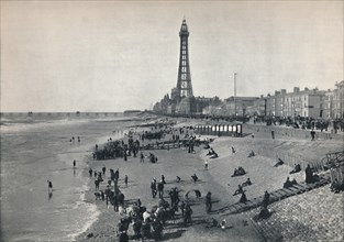 'Blackpool - View of the Front, Showing the Tower', 1895. Artist: Unknown.