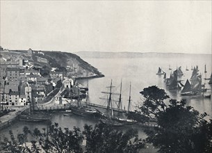 'Brixham - The Lower Town, Showing Fishing Fleet', 1895. Artist: Unknown.
