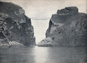 'Carrick-A-Rede - The Rope Bridge Across the Chasm', 1895. Artist: Unknown.