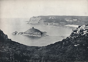 'Jersey - Portelet Bay and Janvrin Island', 1895. Artist: Unknown.