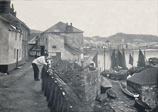 'Newlyn - View of the Village and the Harbour', 1895. Artist: Unknown.
