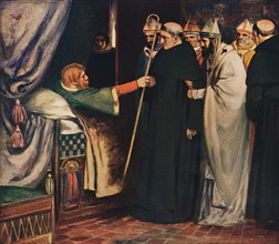 'Saint Anselm refusing the Archbishopric', 1912. Artist: Unknown.