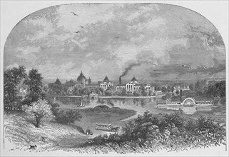 'Government Buildings on Ward's Island', 1883. Artist: Unknown.