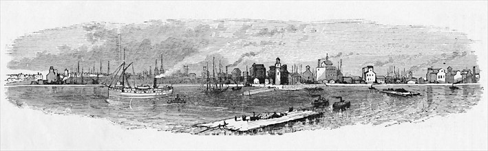 'Buffalo Harbor, from the Breakwater', 1883. Artist: Unknown.